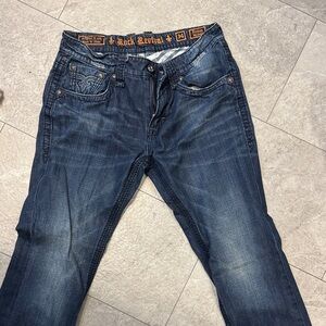 Rock Revival Men's Dark Blue Slim Jeans